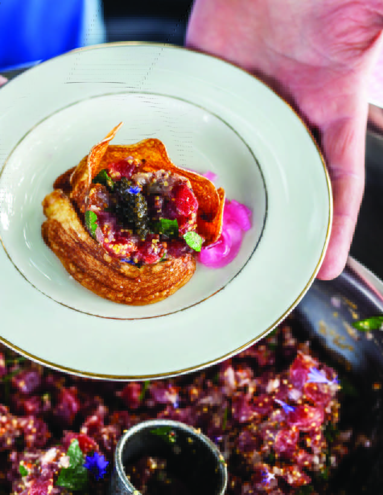 Bluefin Tuna Tartare with Fingerling Potato Chips