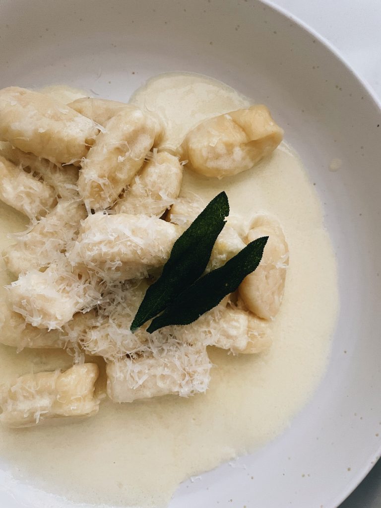 Potato Gnocchi with Sage & Parmesan Cream Sauce - PEI Potatoes